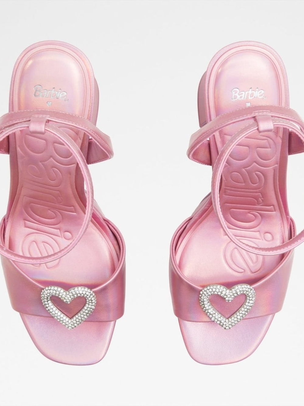 Barbie ALDO x Party Pink Holographic Platform Heels - Limited Edition Size 7 NEW - Picture 2 of 7